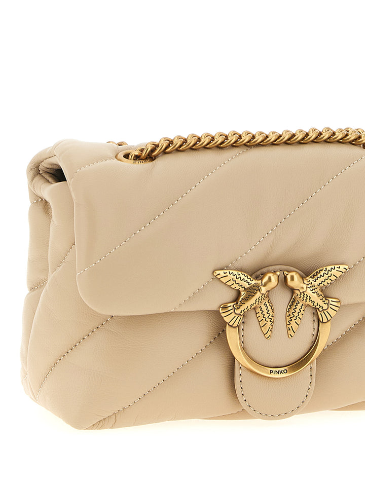 Pinko Mini Love Puff Crossbody Bags - Beige | 76bcaace8642df87b9d2bfd70290f1cc1d7a14be