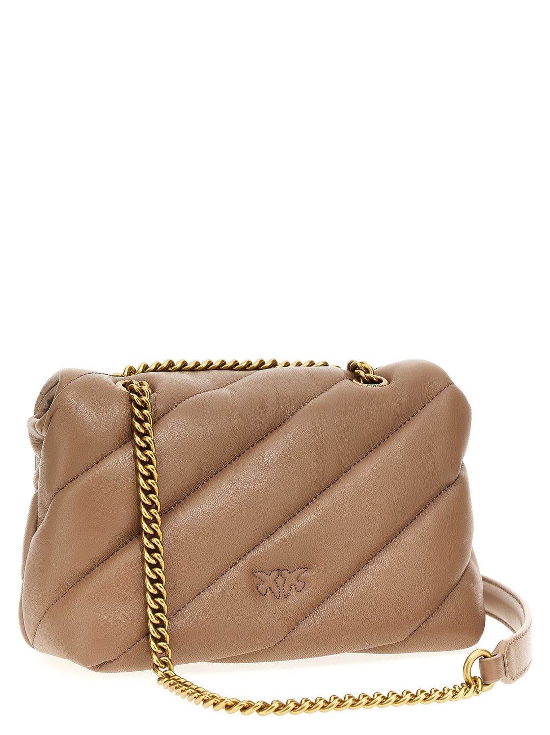 Love Mini Puff Crossbody Bags Beige