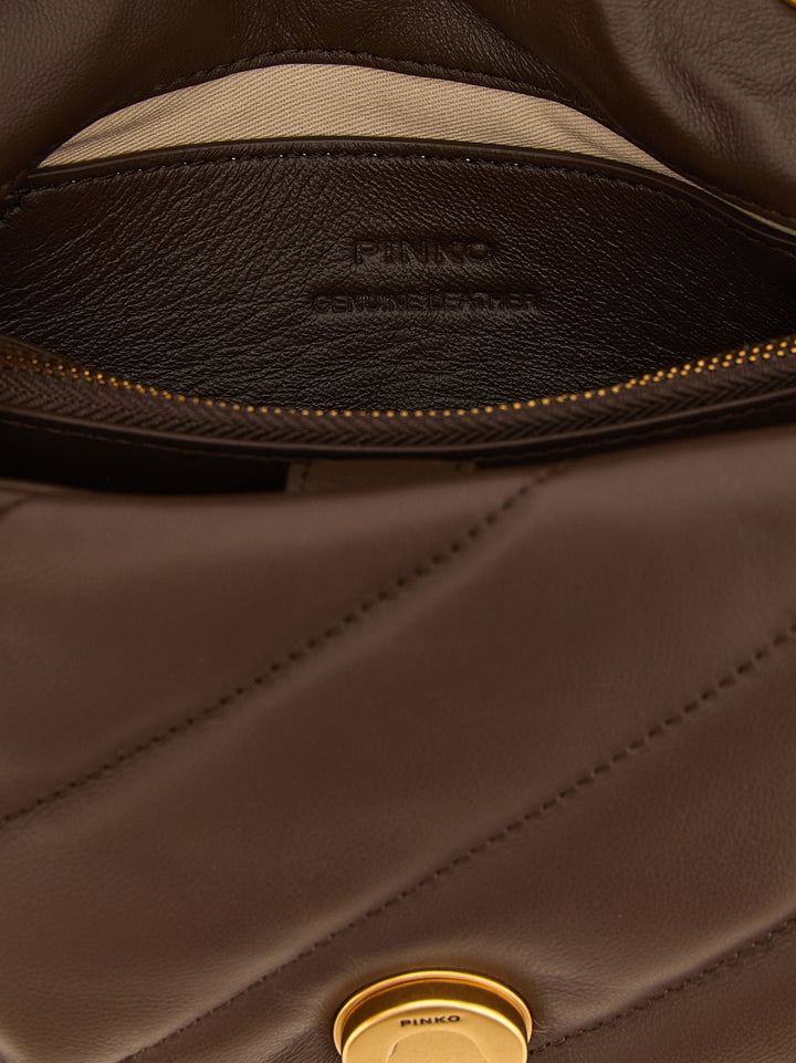 Pinko Love Mini Puff Crossbody Bags - Brown | 79af0504330728355a4795fff5b2ff34934f6f24
