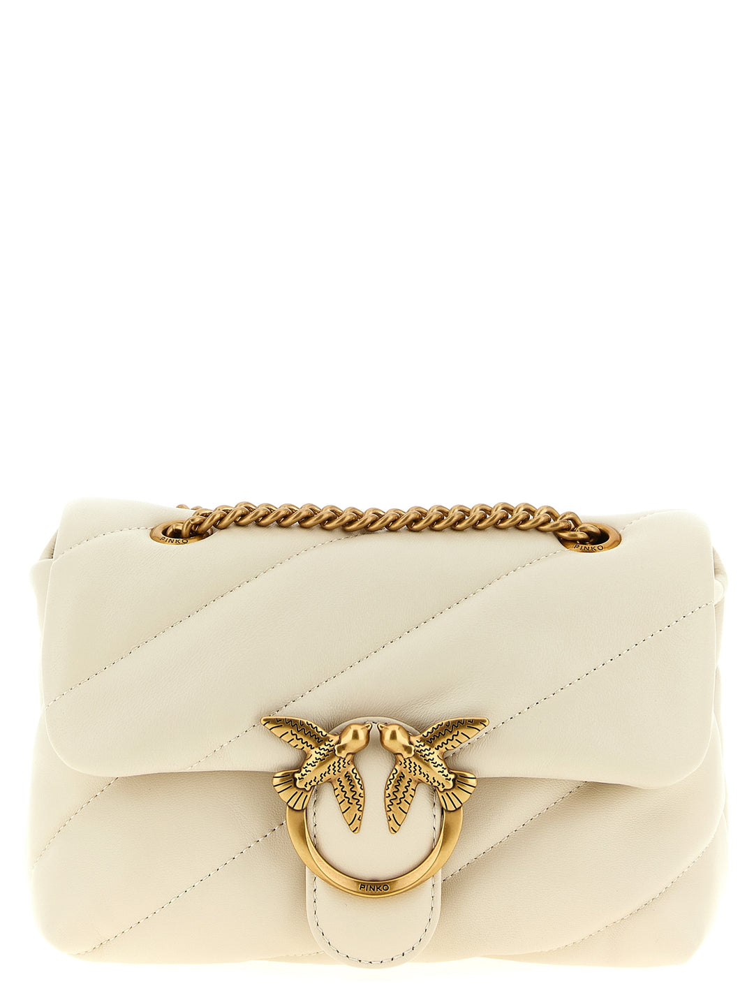 Pinko Mini Love Puff Crossbody Bags - White | 2bc91641d2137f37b7270fe532fb06d78b8e89f2