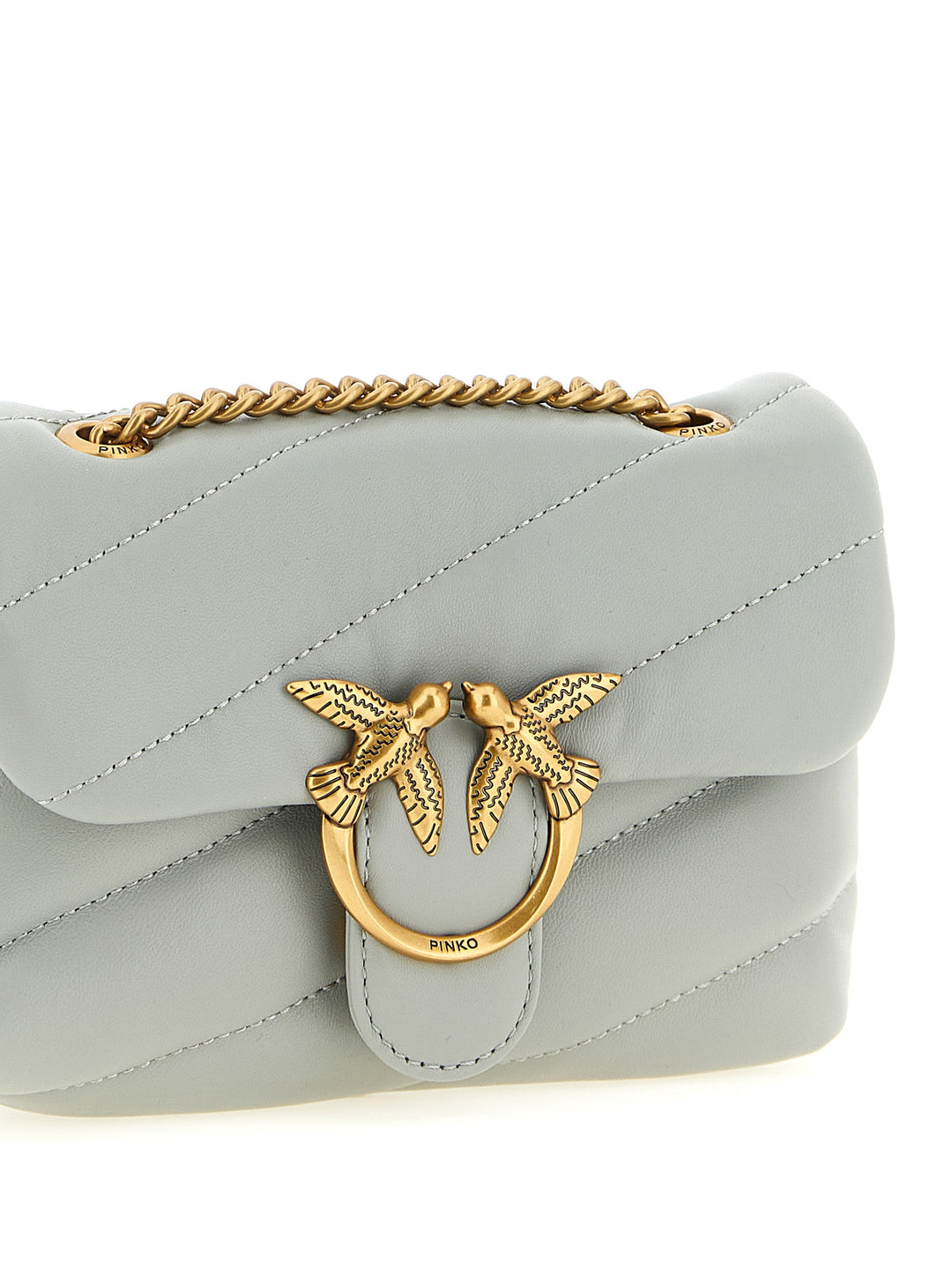 Pinko Baby Love Puff Crossbody Bags - Gray | 4b4e69ec34ea730155e6381c170f18c6686440b9