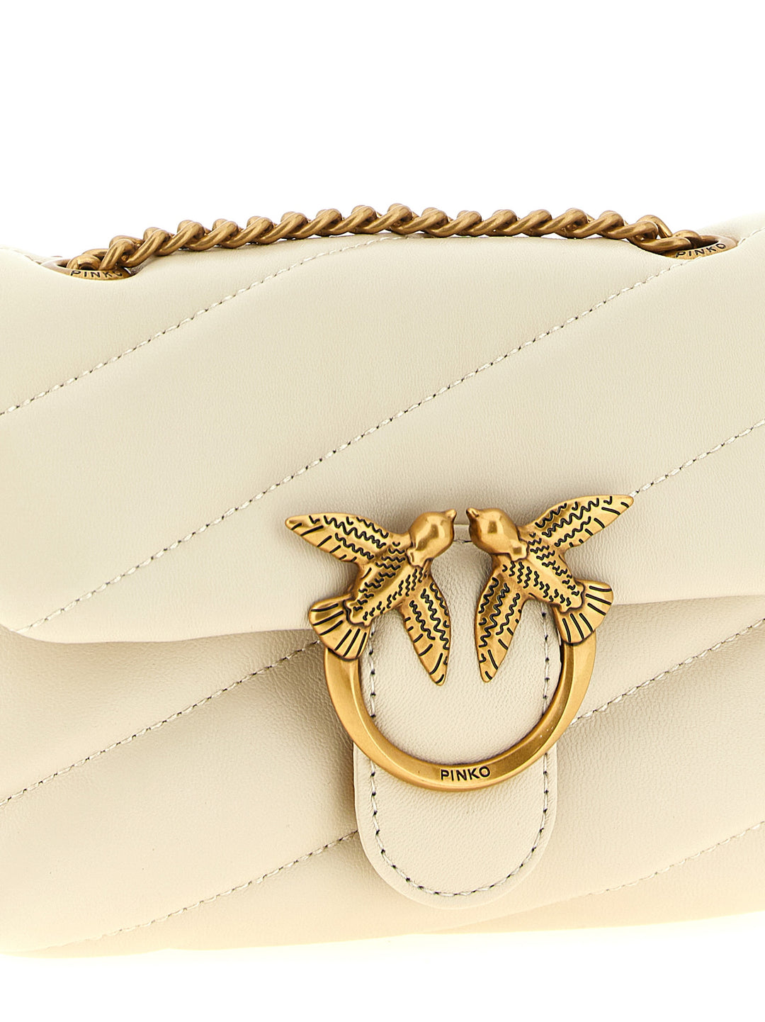 Pinko Baby Love Puff Crossbody Bags - White | 4b94cfd02e10b28feb35e6b9b326595344afe102