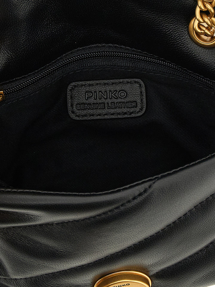 Pinko Baby Love Puff Crossbody Bags - Black | 607e56ff00e05829fd636420c502456d17d91104