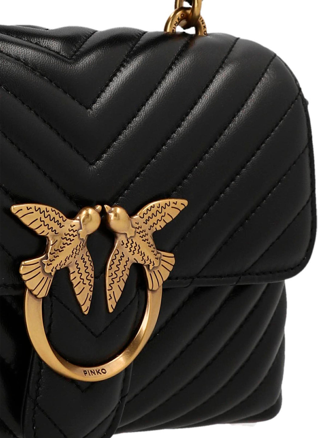 Pinko Mini Lady Love Puff Hand Bags - Black | 57ecbc886c82a82638ba70af244e8ac7bddd73fe