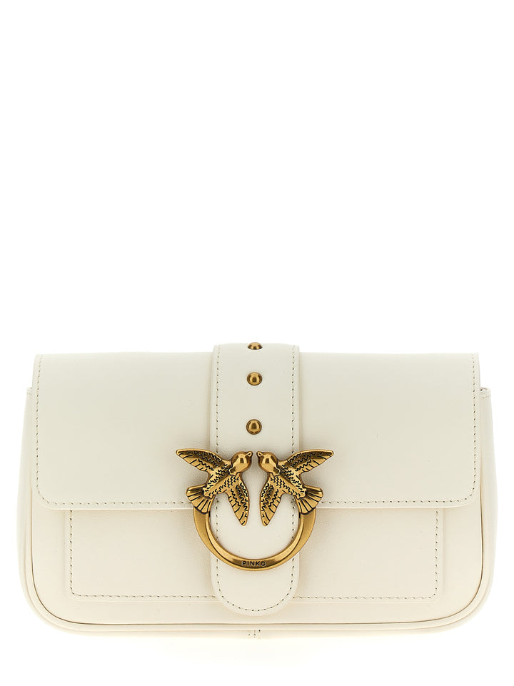 Pinko Pocket Love One Crossbody Bags - White | 10f246dc912ab40567f9554b7b8512fe58788580