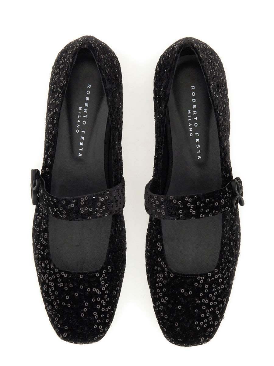 Roberto Festa Flat Shoes - Black | 2abae1f26e5fce45b7361336d34bdadf760e6d34