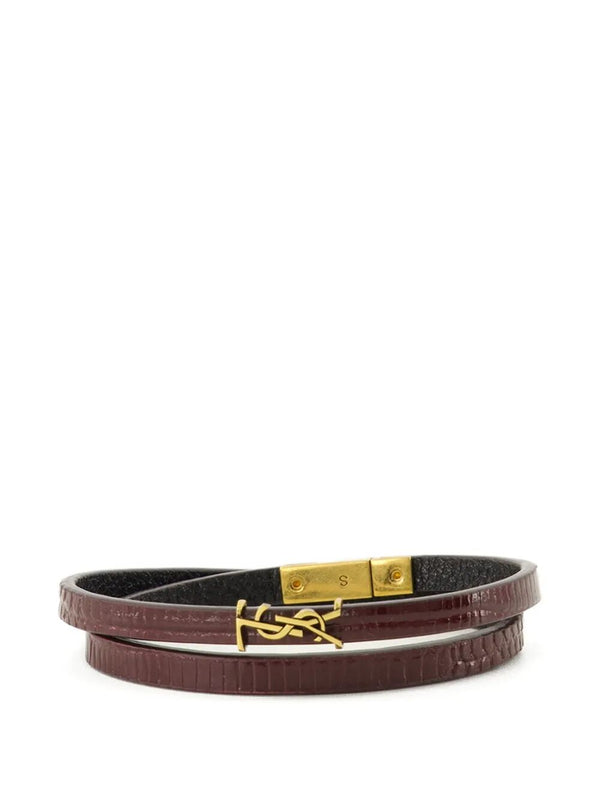 Cassandre Double-Wrap Leather Bracelet