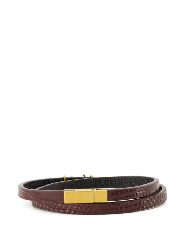 Saint Laurent Paris Bracciale - Red | 777892c8f7b2a4e19af6b87ec45ff134b07b1ab6