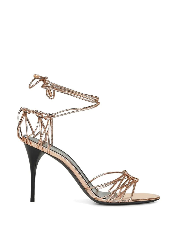 Saint Laurent Paris Sandals - Metallic | 89cd609d1bff5f3831a40e9dc7ce4f12951cd4f4
