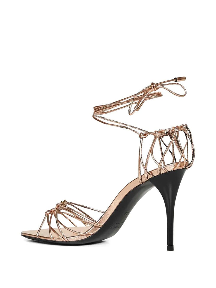 Saint Laurent Paris Sandals - Metallic | 2efb8b7a376cbdcec622d886df2d37479edb50ea
