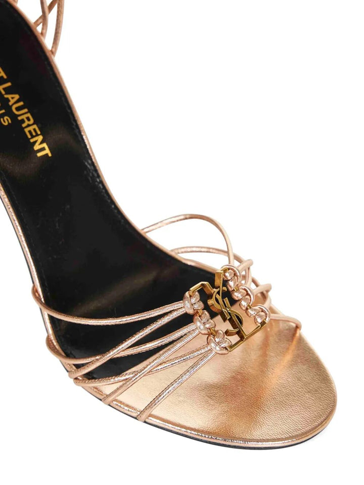 Saint Laurent Paris Sandals - Metallic | 8b198ed236706139753e26afa6b72afa646edc91