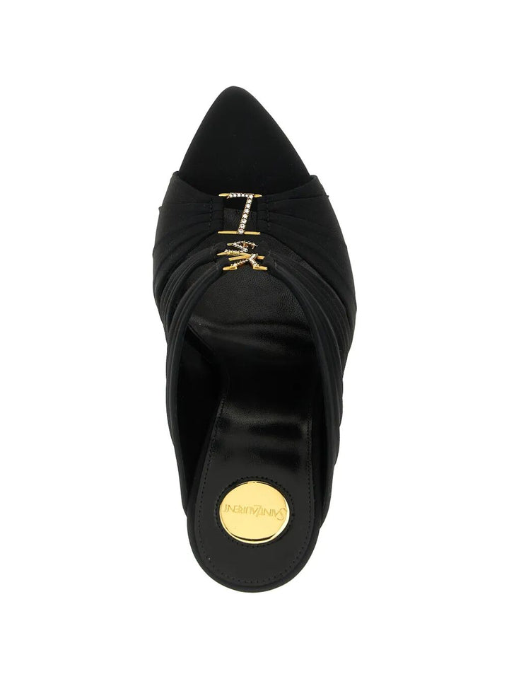 Saint Laurent Paris Sandals - Black | a1894a5e75a930e47fa2adff43ebe56d8f34d4e1