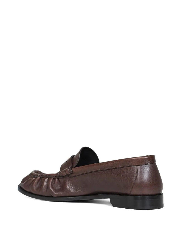 Saint Laurent Paris Loafers - Brown | a8257f30fbab921c6582ab5a2eadf04ce4ebfeb3