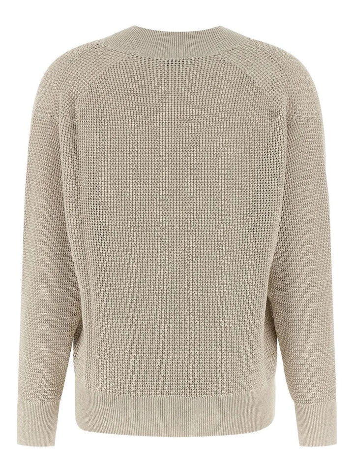 Brunello Cucinelli V neck - Nude & Neutrals | 4506f1f09581e727957e8b54504ae254d46c9653