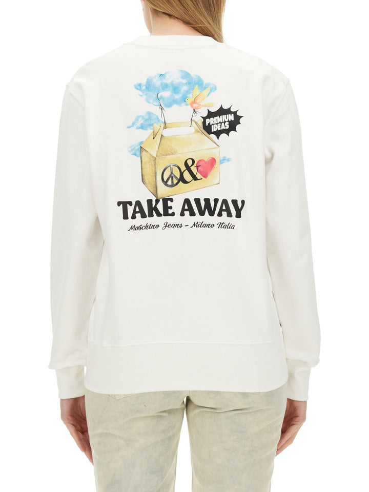 Moschino Jeans Sweatshirts - White | fa15e1decf5f6b56ae56430fd18260eeaed4893c