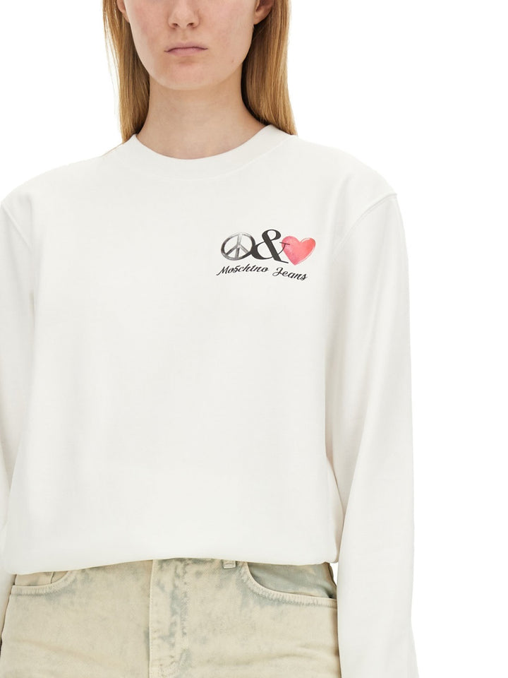 Moschino Jeans Sweatshirts - White | 6e013a0ecb8382c50e65727f2c44598412e13250