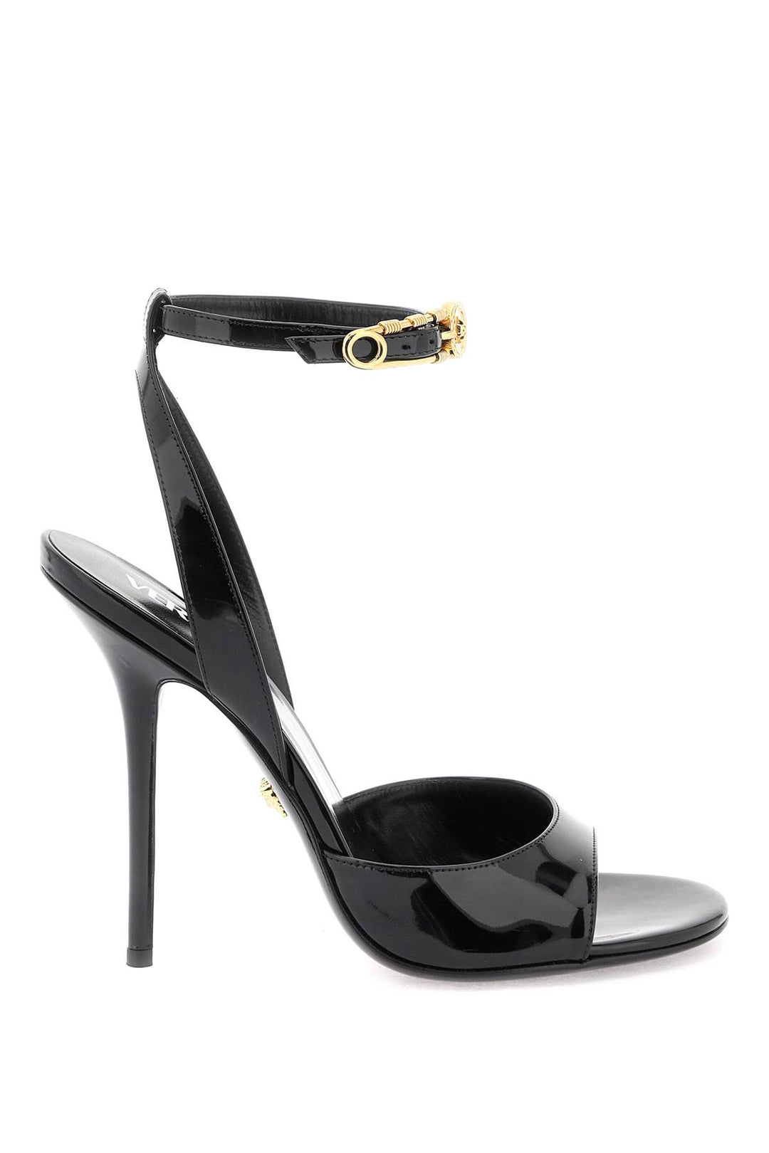 'Safety Pin' Patent Leather Sandals