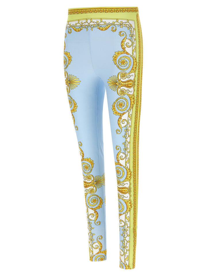 Versace Spring Barocco Leggings - Light Blue | d66c6c569afd9ed5a85f6881067ba1614afa0b0f