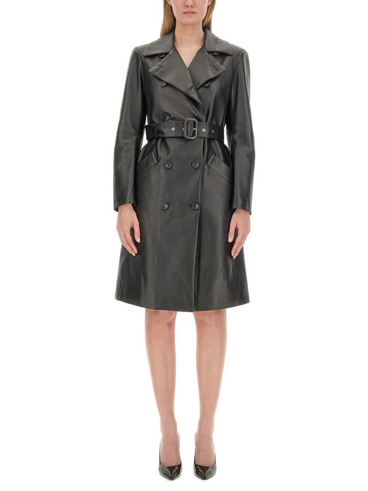Sportmax Leather Jackets - Black | 593bf88c399fecd1f934f164b9ee5c4601b2712d