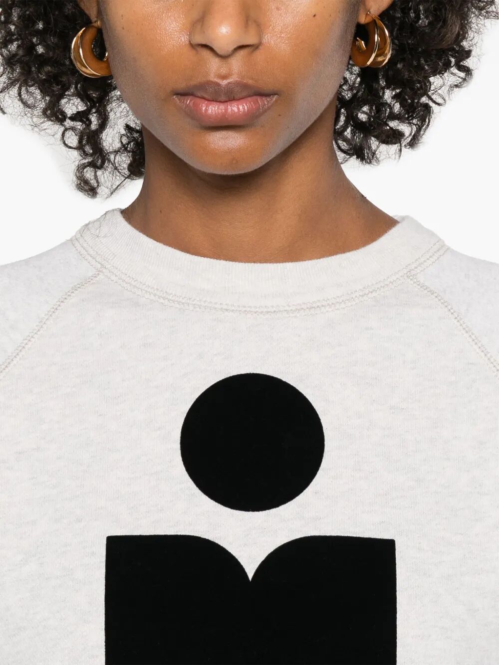 Marant ÉToile Round neck - Nude & Neutrals | 990a6e81da88168771e7e2d0e572652c411eb9a4