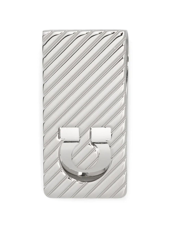 Guilloche Diagonal Stripe Money Clip