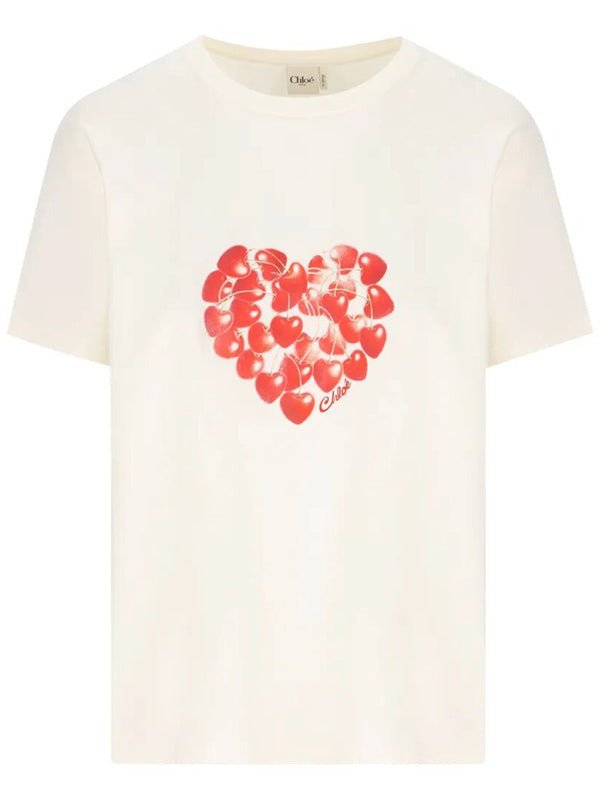 Cherries Print Cotton T-Shirt