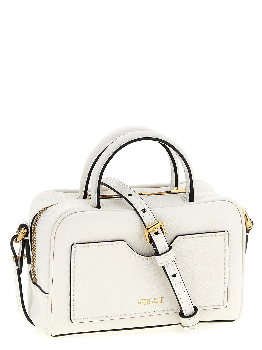 Versace La Medusa Hand Bags - White | 5fb6b6a94a47f86bd4a851277b8df54db2bcb5f2