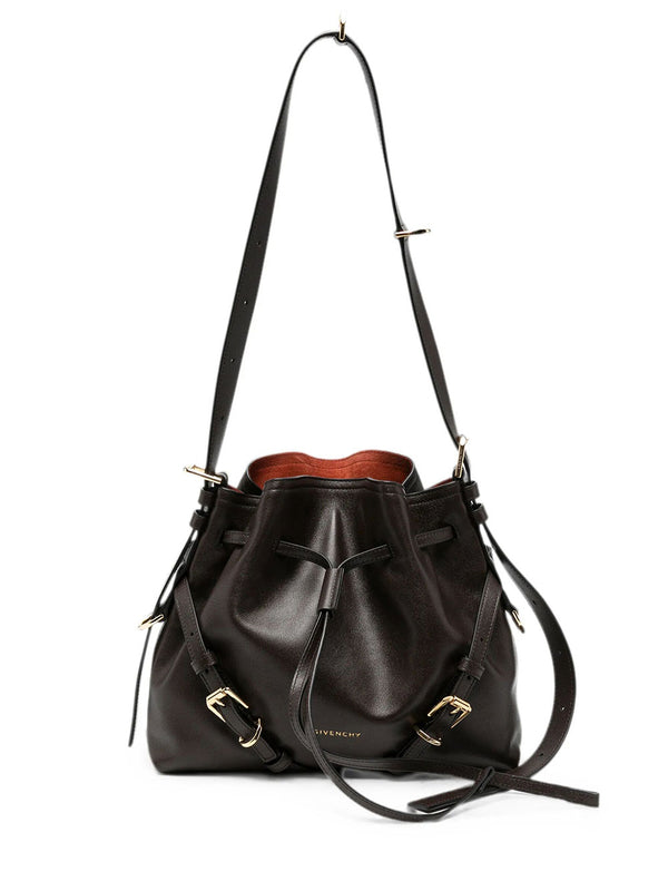 Small Voyou Bucket Bag In Shiny Leather