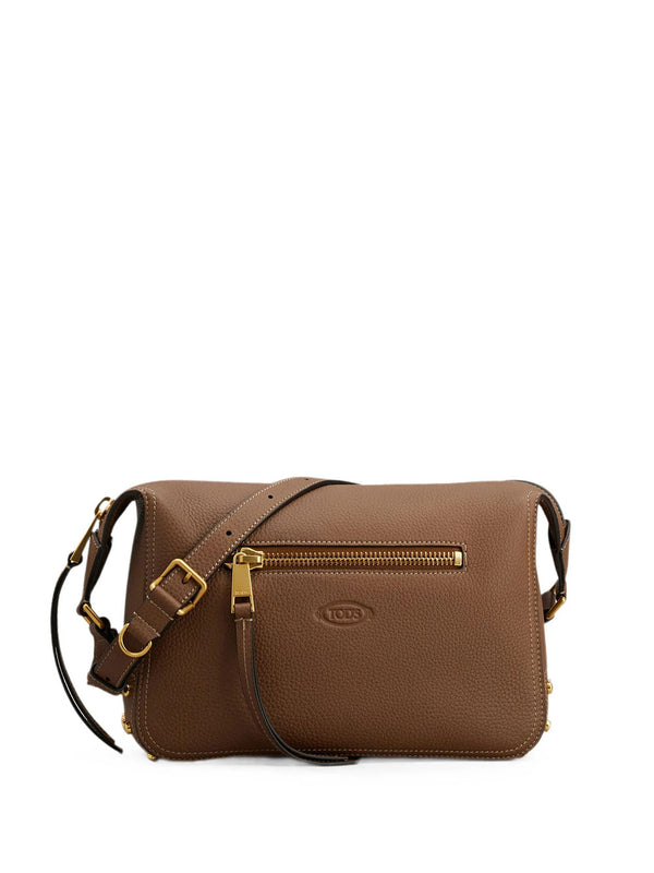 Metal Dots Shoulder Bag In Leather Mini