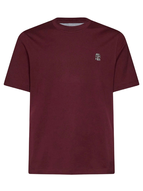 Cotton Jersey Crew Neck T-Shirt With Logo