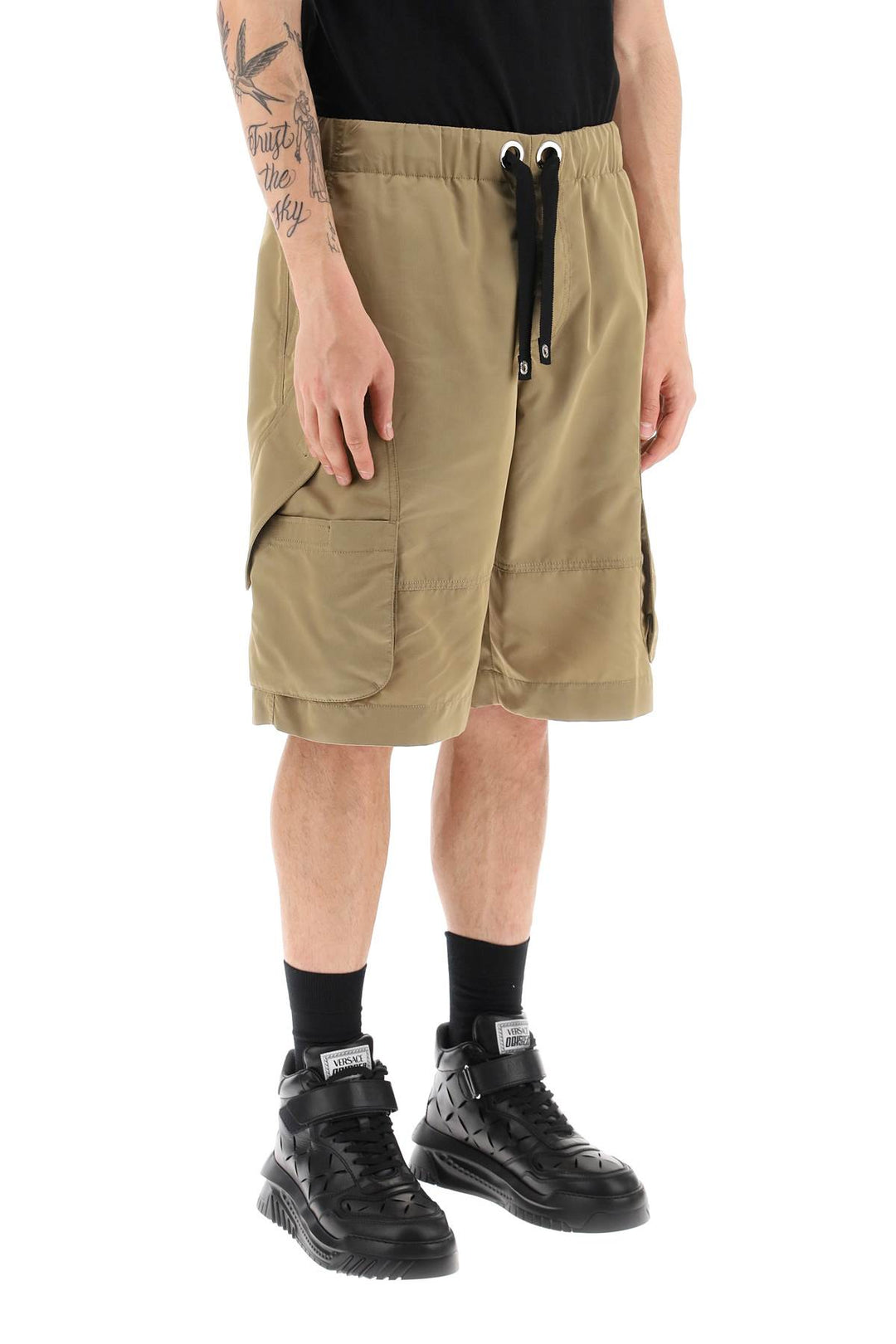 Oversized Nylon Cargo Shorts