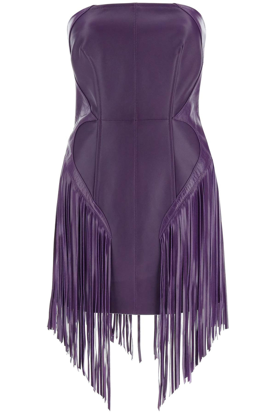 Fringed Leather Minidress