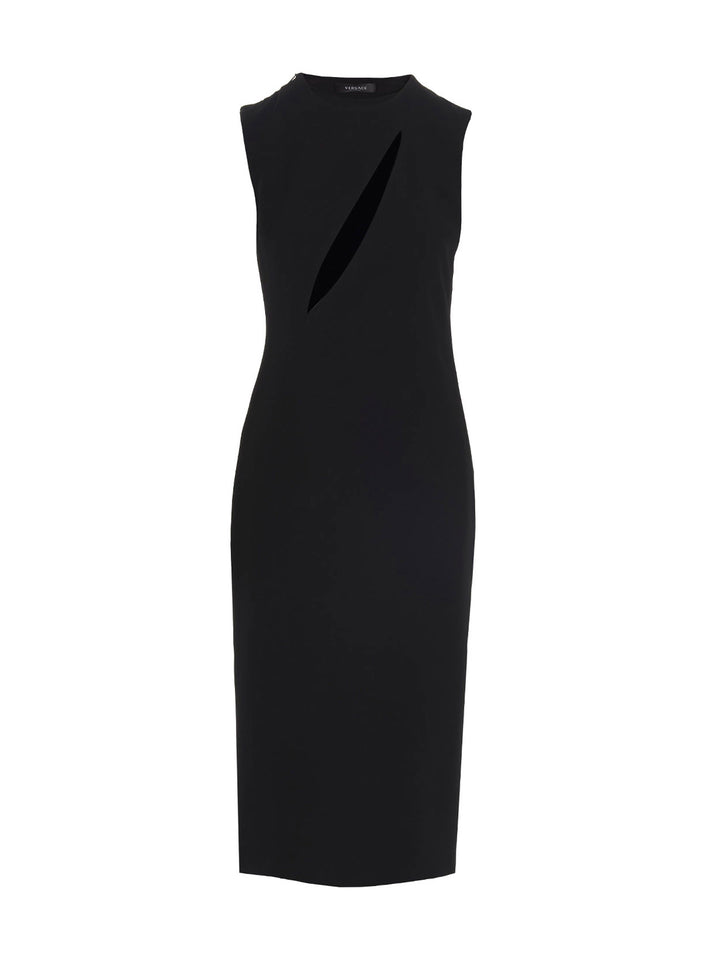 Versace Cut Out Midi Dress Dresses - Black | baa8e86f445a3f82a9a2e1474226903a1d7df60c