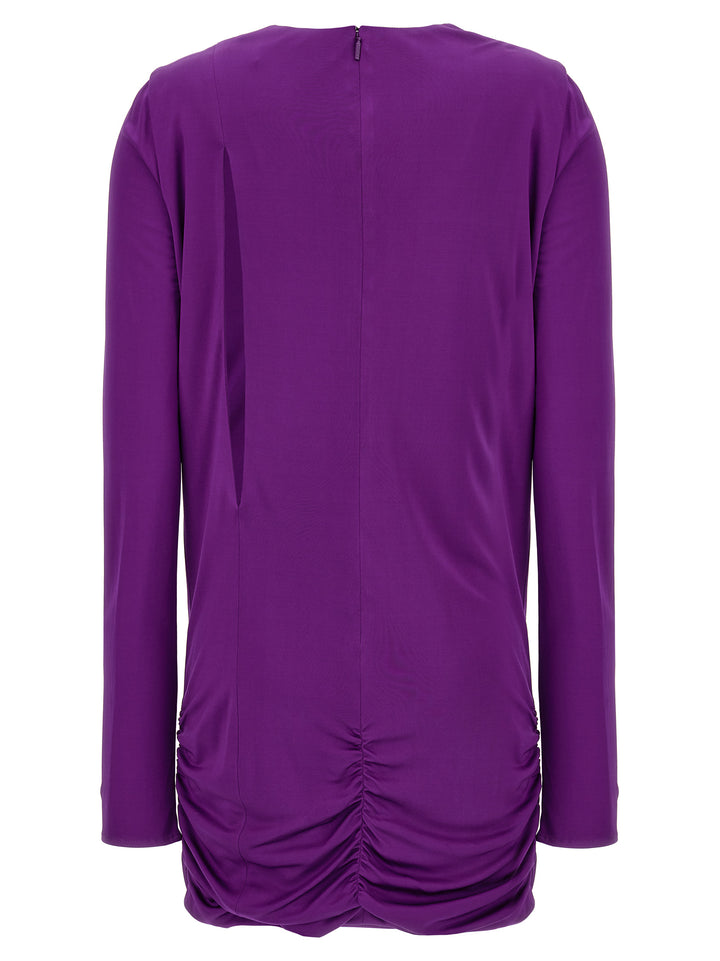 Versace Cut Out Jersey Dress Dresses - Purple | c4edac6062d59b36b537988d7341352419fc38f4