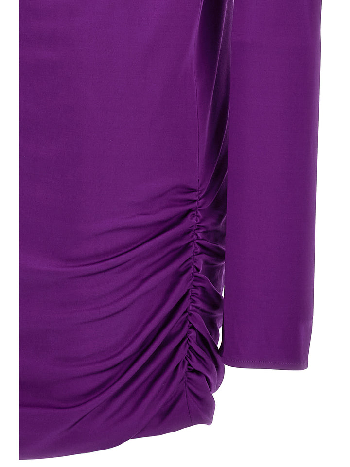 Versace Cut Out Jersey Dress Dresses - Purple | 6b0a3908d628a0de163253c7618d7ee92fe1373f