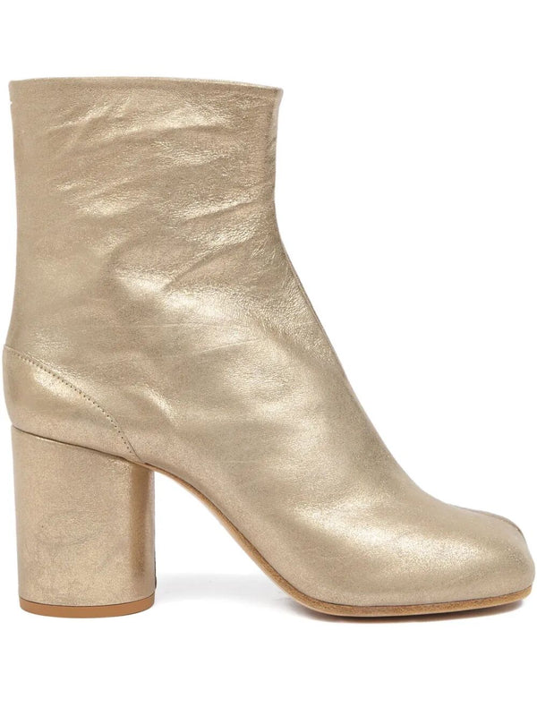 Tabi Metallic Leather Ankle Boots