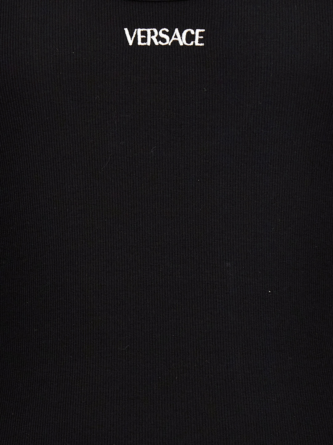 Versace Logo Embroidery Tank Top Tops - Black | 68d6c4f794edd68cacc4332f2eed3c584bf521e0