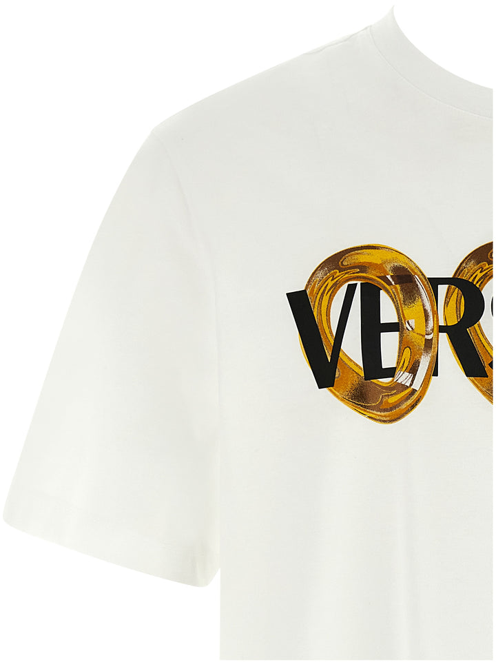 Versace Logo Print T-shirt - White | a1817fa32437427fed43e87f8ed43b2772ff1b42