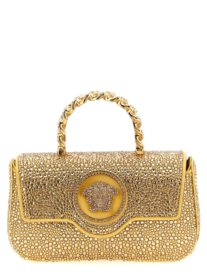 Versace La Medusa Hand Bags - Gold | 7c8d41a97bc746ddc7133c9f2e13d7ea668679c4