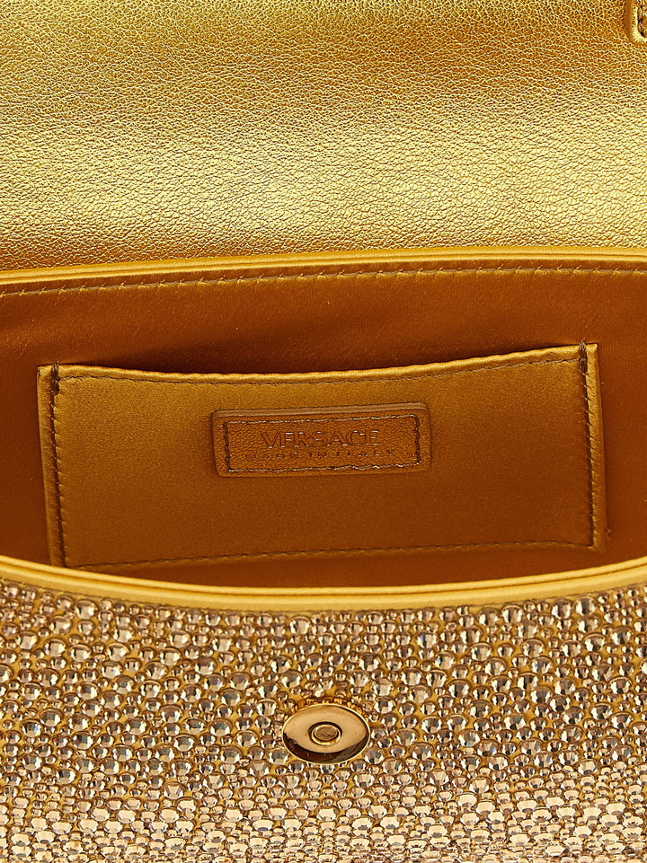 Versace La Medusa Hand Bags - Gold | b49278ff8cc079d27da2b92c68b14fcfac4f1bfe