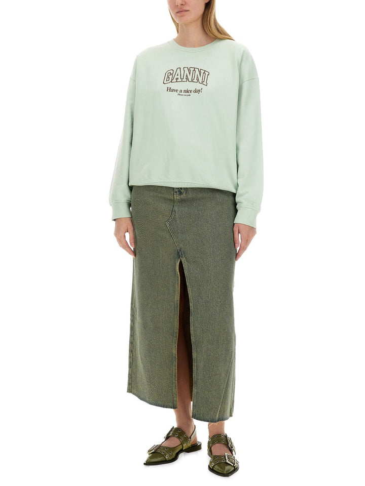 Ganni Sweatshirts - Green | Wanan Luxury