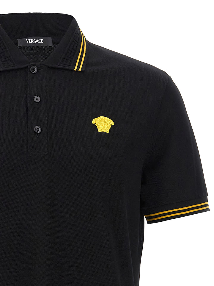Versace Medusa Polo - Black | f61082ad23de42e5533b2eb6caf0ff9416959d89