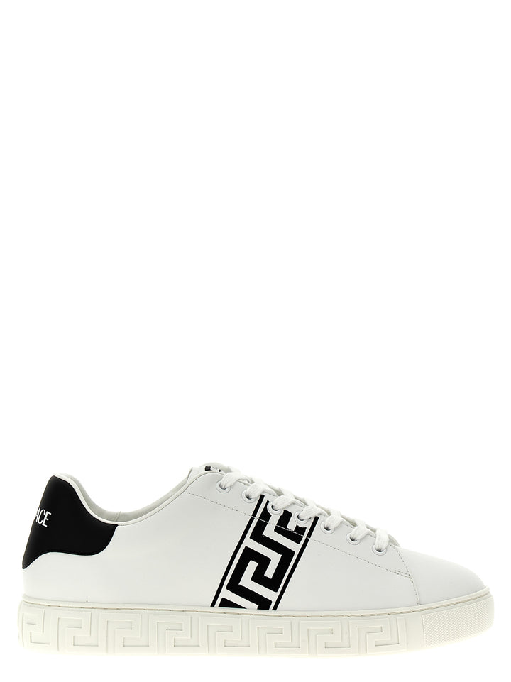 Versace Greca Sneakers - White/Black | 44ca2a98e3130ae552893b9e7584d742fa760246