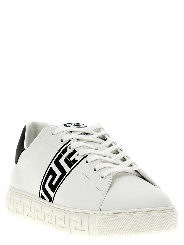 Versace Greca Sneakers - White/Black | 50980e813d869db31bcd27b9d9c07fdd4bff00f2