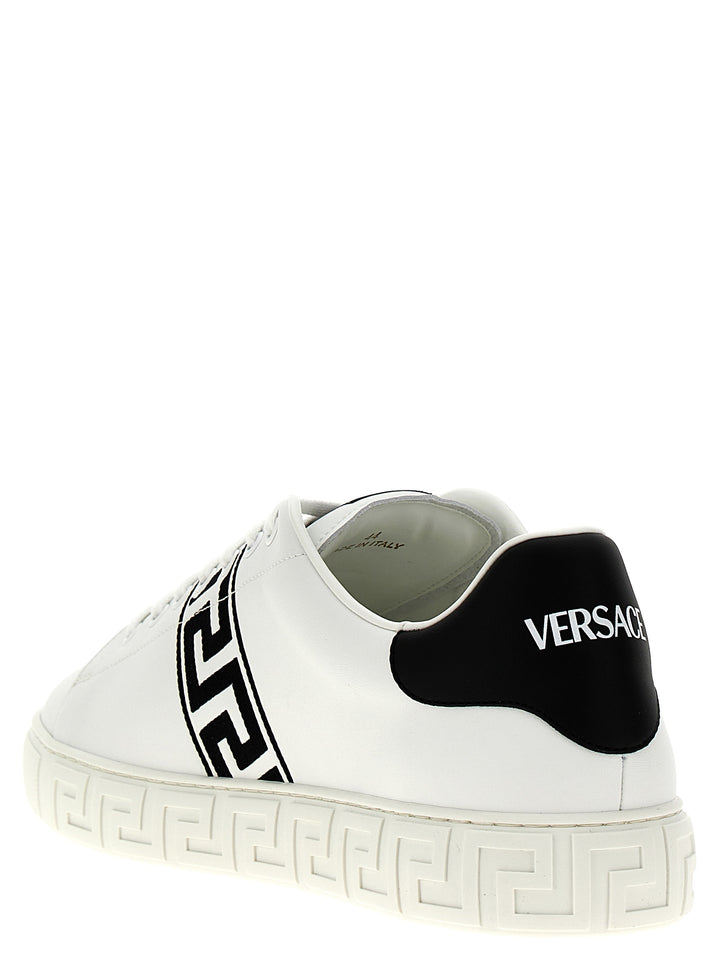 Versace Greca Sneakers - White/Black | 4b03ad9a8c13a703e225df6d3dc681500c0dcc96