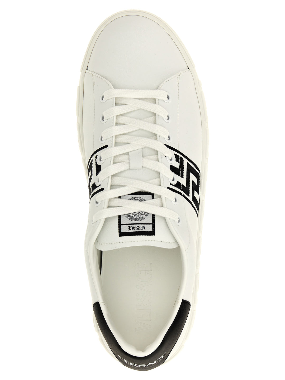 Versace Greca Sneakers - White/Black | 960b4ab276f5bbec0e0a77ec4d38b121355f1ac1