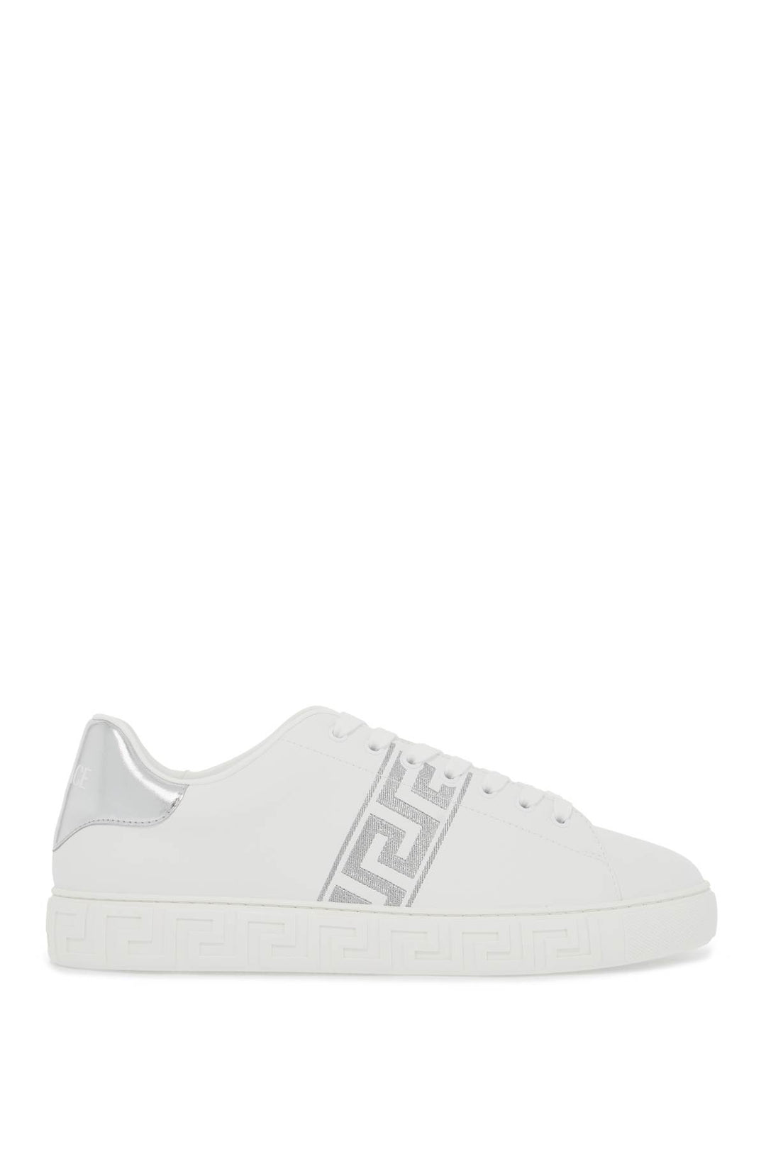 Sneakers Greca Ricamate In Ecopelle