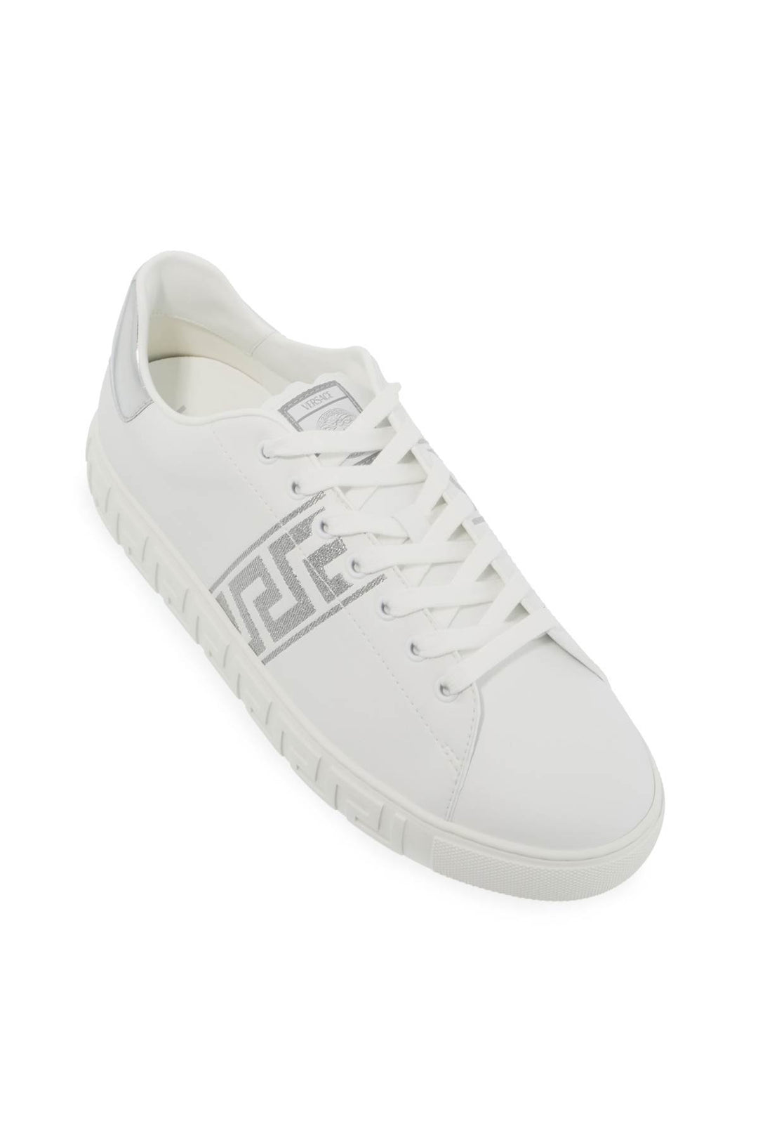 Sneakers Greca Ricamate In Ecopelle