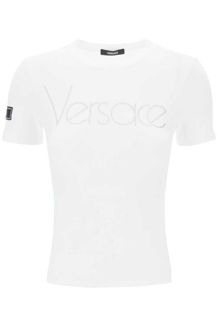 T Shirt Con Logo In Strass