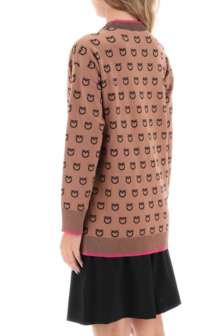 'Lama' All Over Logo Cardigan